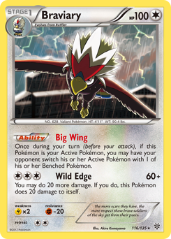 Braviary, Plasma Storm #116, Pokémon TCG card