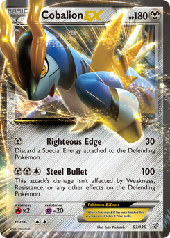 Cobalion-EX, Plasma Storm #93, Pokémon TCG card