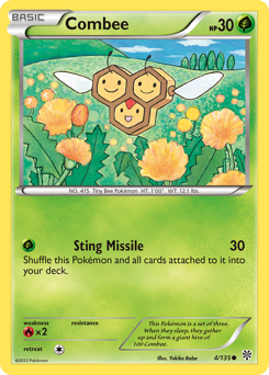 Combee, Plasma Storm #4, Pokémon TCG card