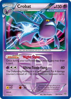 Crobat, Plasma Storm #55, Pokémon TCG card