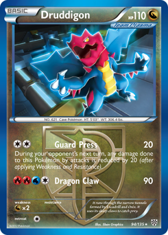 Druddigon, Plasma Storm #94, Pokémon TCG card