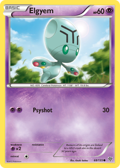 Elgyem, Plasma Storm #68, Pokémon TCG card