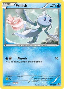 Frillish, Plasma Storm #38, Pokémon TCG card