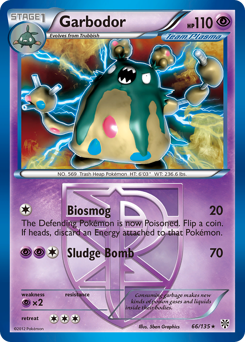 Garbodor, Plasma Storm #66, Pokémon TCG card