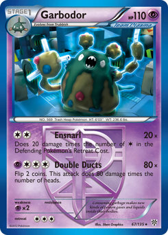 Garbodor, Plasma Storm #67, Pokémon TCG card