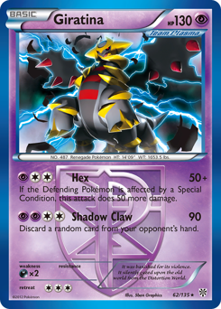 Giratina, Plasma Storm #62, Pokémon TCG card