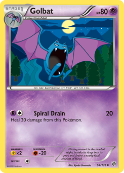 Golbat, Plasma Storm #54, Pokémon TCG card