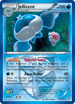 Jellicent, Plasma Storm #39, Pokémon TCG card