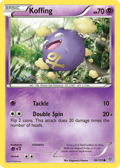 Koffing, Plasma Storm #56, Pokémon TCG card