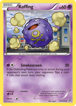 Koffing, Plasma Storm #57, Pokémon TCG card