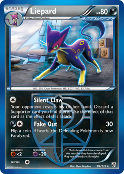 Liepard, Plasma Storm #84, Pokémon TCG card