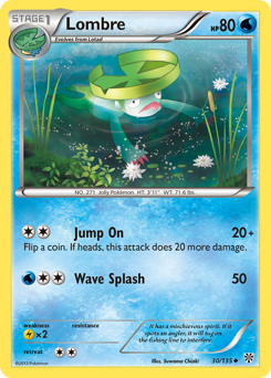Lombre, Plasma Storm #30, Pokémon TCG card