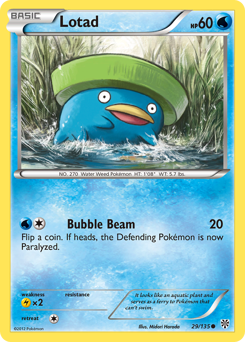 Lotad, Plasma Storm #29, Pokémon TCG card