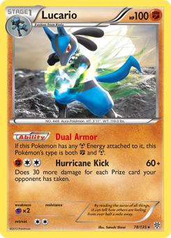 Lucario, Plasma Storm #78, Pokémon TCG card