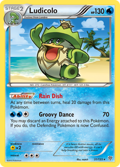 Ludicolo, Plasma Storm #31, Pokémon TCG card