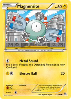 Magnemite, Plasma Storm #42, Pokémon TCG card