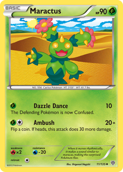 Maractus, Plasma Storm #11, Pokémon TCG card