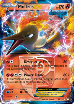 Moltres-EX, Plasma Storm #14, Pokémon TCG card