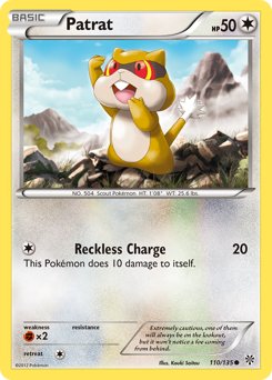 Patrat, Plasma Storm #110, Pokémon TCG card