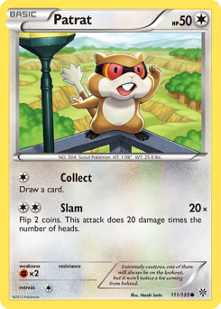 Patrat, Plasma Storm #111, Pokémon TCG card