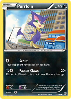 Purrloin, Plasma Storm #83, Pokémon TCG card