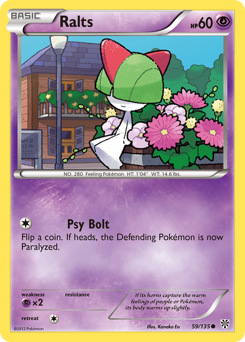 Ralts, Plasma Storm #59, Pokémon TCG card