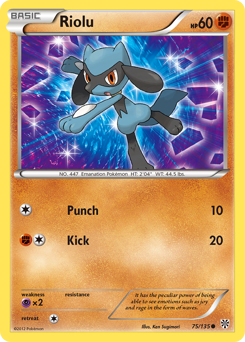 Riolu, Plasma Storm #75, Pokémon TCG card