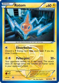 Rotom, Plasma Storm #49, Pokémon TCG card