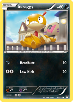 Scraggy, Plasma Storm #85, Pokémon TCG card
