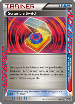 Scramble Switch, Plasma Storm #129, Pokémon TCG card