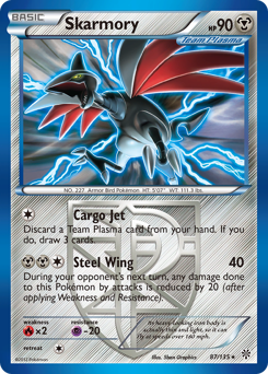 Skarmory, Plasma Storm #87, Pokémon TCG card