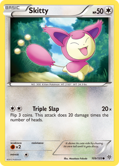 Skitty, Plasma Storm #109, Pokémon TCG card