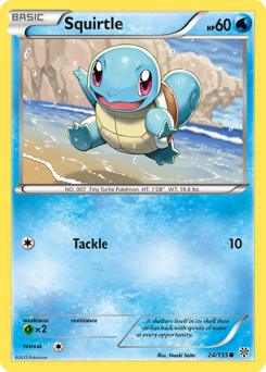 Squirtle, Plasma Storm #24, Pokémon TCG card