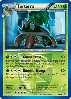 Torterra, Plasma Storm #3, Pokémon TCG card