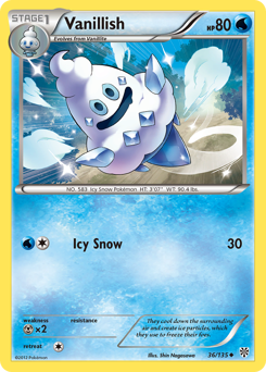 Vanillish, Plasma Storm #36, Pokémon TCG card
