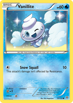 Vanillite, Plasma Storm #35, Pokémon TCG card