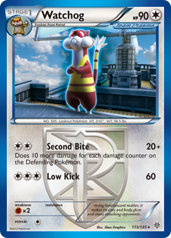 Watchog, Plasma Storm #113, Pokémon TCG card