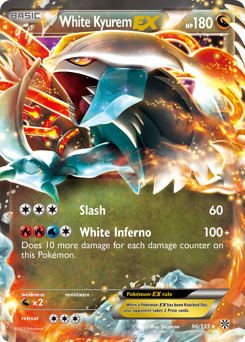 White Kyurem-EX, Plasma Storm #96, Pokémon TCG card