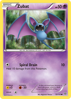 Zubat, Plasma Storm #52, Pokémon TCG card
