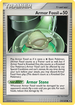Armor Fossil, Platinum #119, Pokémon TCG card