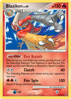 Blaziken, Platinum #3, Pokémon TCG card