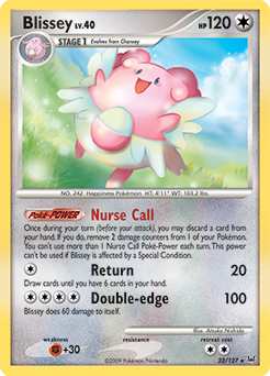 Blissey, Platinum #22, Pokémon TCG card