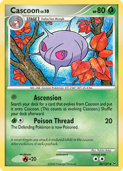 Cascoon, Platinum #44, Pokémon TCG card