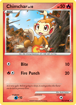 Chimchar, Platinum #70, Pokémon TCG card