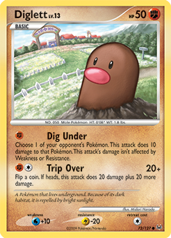 Diglett, Platinum #72, Pokémon TCG card