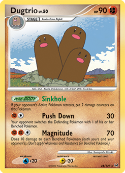 Dugtrio, Platinum #24, Pokémon TCG card