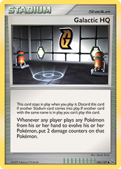 Galactic HQ, Platinum #106, Pokémon TCG card