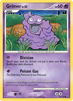 Grimer, Platinum #75, Pokémon TCG card