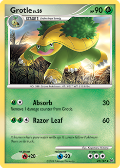 Grotle, Platinum #49, Pokémon TCG card