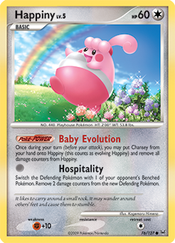 Happiny, Platinum #76, Pokémon TCG card